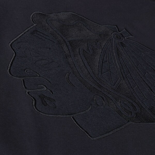 Chicago Blackhawks Black Phantom Fleece Sweatshirt