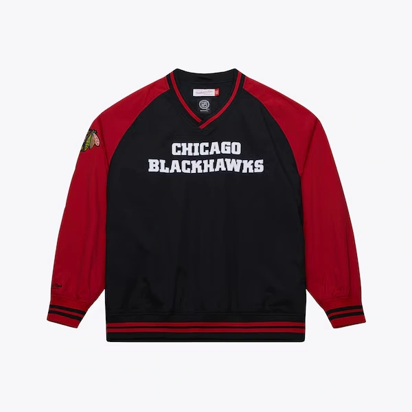Chicago Blackhawks Black Current Nylon Pullover