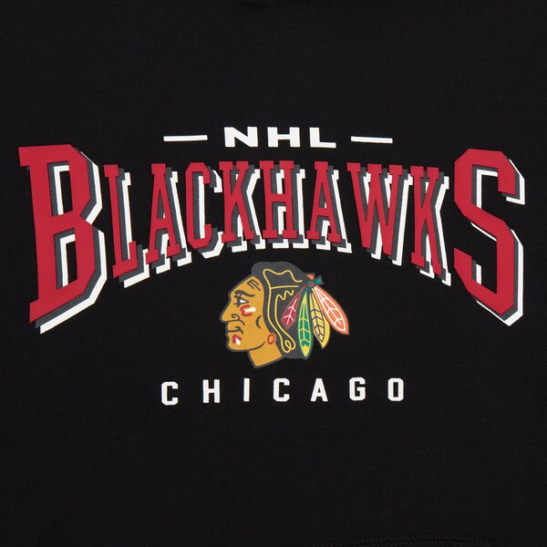 Chicago Blackhawks Black Team Logo Fleece Pullover Hoodie