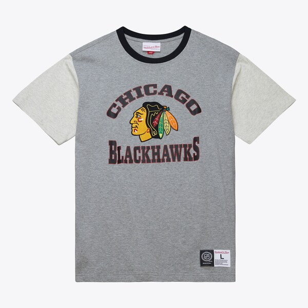 Chicago Blackhawks Heather Gray Heritage Premium T-Shirt
