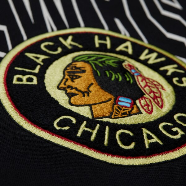 Chicago Blackhawks Black Logo Over Pullover Hoodie