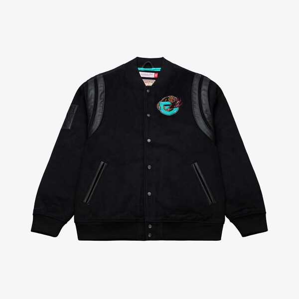 Memphis Grizzlies Black Hardwood Classics Walk the Tunnel Varsity Full-Snap Jacket