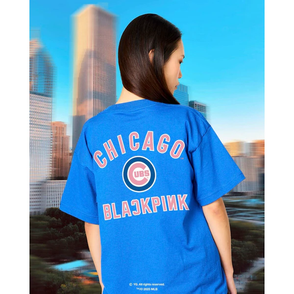 Chicago Cubs Royal BLACKPINK x MLB T-Shirt