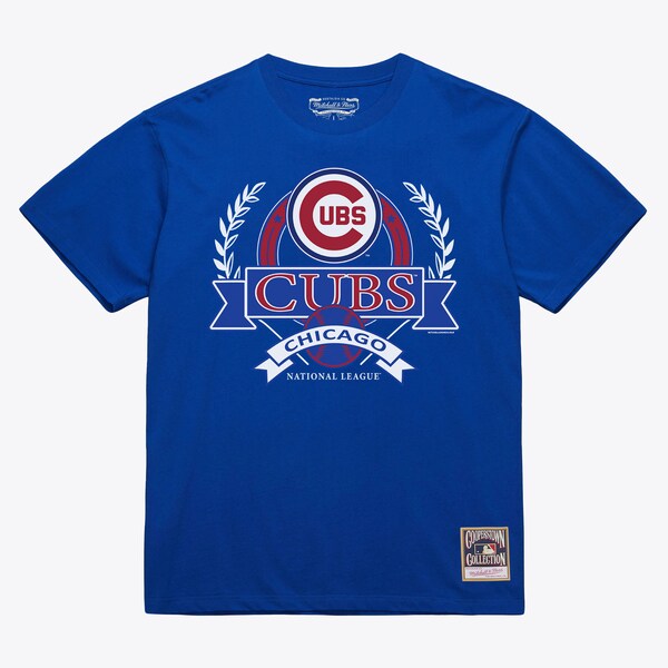 Chicago Cubs Royal Cooperstown Crest Arch T-Shirt