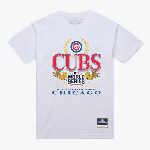 Chicago Cubs White Pennant Chase T-Shirt