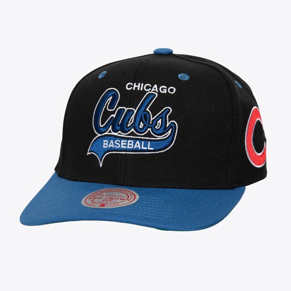 Chicago Cubs Black Tailsweep 2.0 Pro Snapback Hat