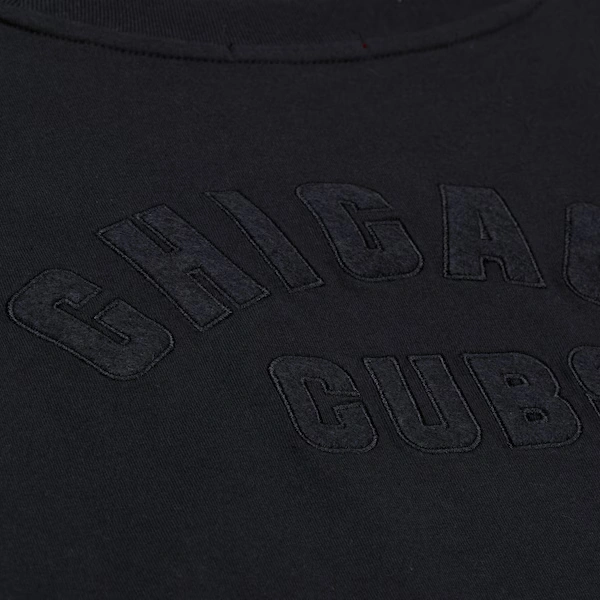 Women's Chicago Cubs Black Phantom Cropped T-Shirt