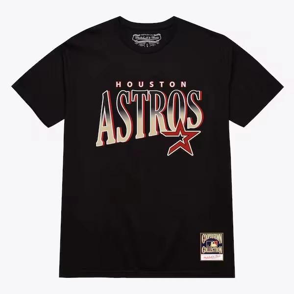 Houston Astros Black Linework T-Shirt