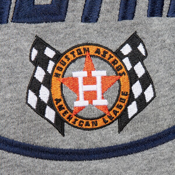Houston Astros Gray Speedway Oversized Cooperstown Pullover Sweatshirt