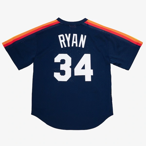 Men's Nolan Ryan Houston Astros Navy 1988 Mesh Batting Practice Jersey 3 Men's Nolan Ryan Houston Astros Navy 1988 Mesh Batting Practice Jersey