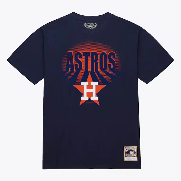 Houston Astros Navy Cooperstown Under The Lights Arch T-Shirt