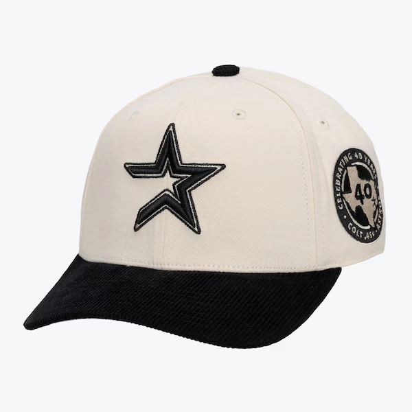 Houston Astros Cream Cooperstown Fall Corduroy Pro Crown Snapback Hat