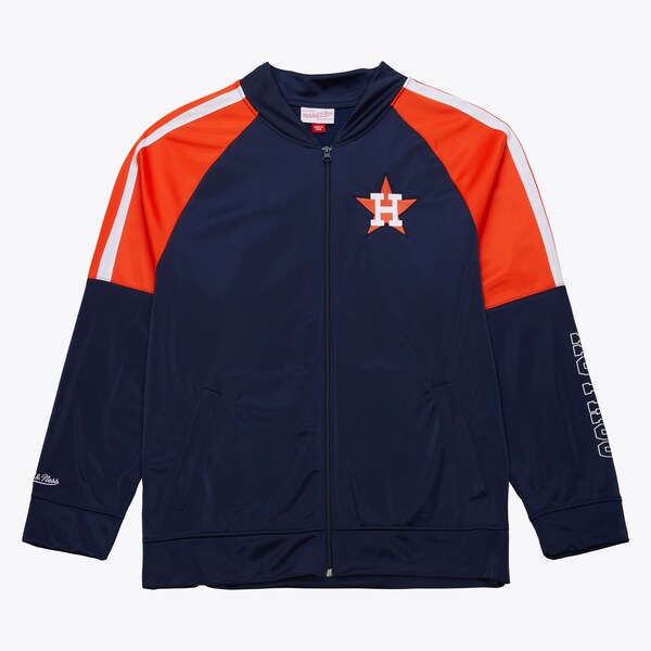 Houston Astros Navy Color-Block Vintage Raglan Full-Zip Track Jacket