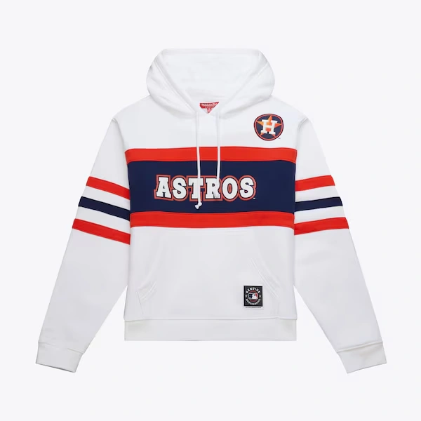 Women's Houston Astros White Head Coach Pullover Hoodie