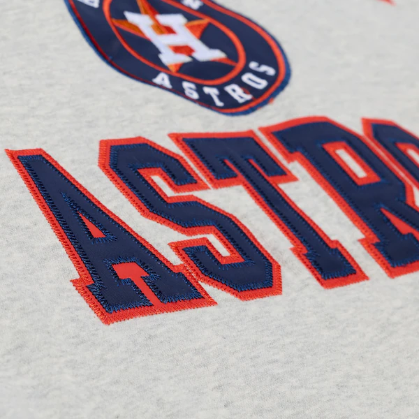 Houston Astros Heather Gray Team Celebration Fleece Sweatshirt