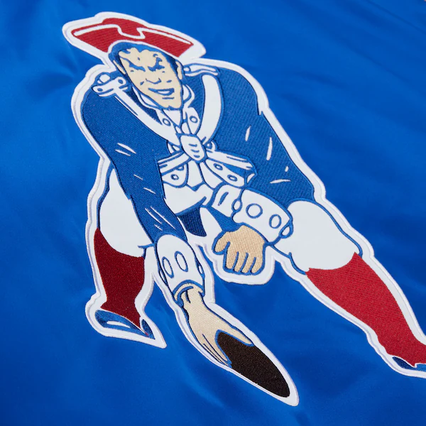 New England Patriots Royal Vintage Heavyweight Satin Full-Zip Jacket 9 New England Patriots Royal Vintage Heavyweight Satin Full-Zip Jacket