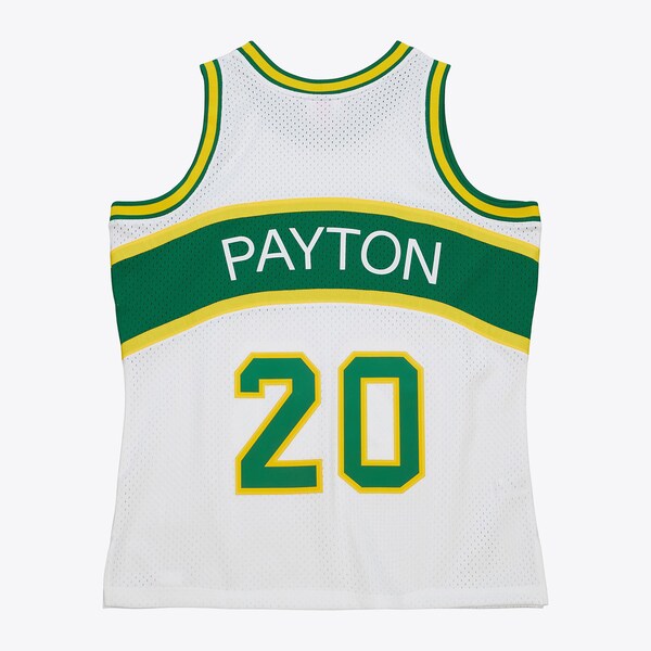 Gary Payton Seattle SuperSonics 1994-95 White Swingman Jersey 3 Gary Payton Seattle SuperSonics 1994-95 White Swingman Jersey