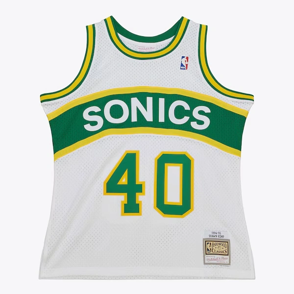 Shawn Kemp Seattle SuperSonics 1994-95 White Swingman Jersey