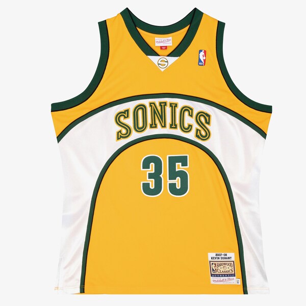 Kevin Durant Seattle SuperSonics 2007-08 Gold Authentic Jersey
