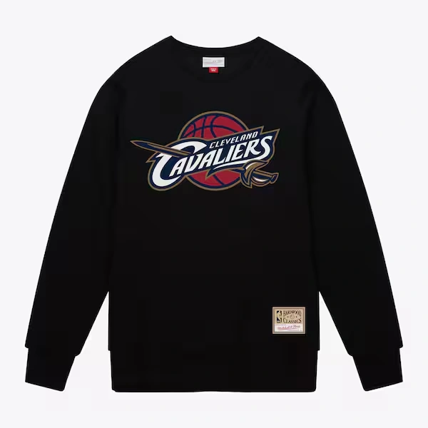 Cleveland Cavaliers Black Hardwood Classics Logo Pullover Sweatshirt