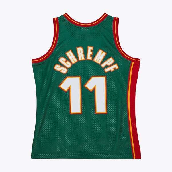 Detlef Schrempf Seattle SuperSonics 1995-96 Green Swingman Jersey 3 Detlef Schrempf Seattle SuperSonics 1995-96 Green Swingman Jersey