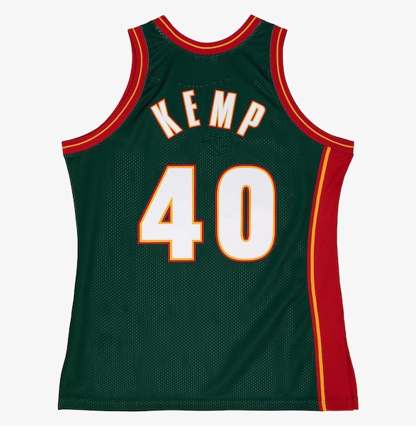Men's Shawn Kemp Green Seattle SuperSonics 1995/96 Authentic Jersey 3 Men's Shawn Kemp Green Seattle SuperSonics 1995/96 Authentic Jersey