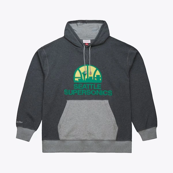 Seattle SuperSonics Charcoal Legacy Vintage Fleece Hoodie