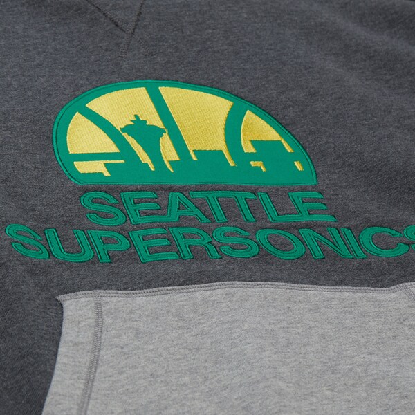 Seattle SuperSonics Charcoal Legacy Vintage Fleece Hoodie