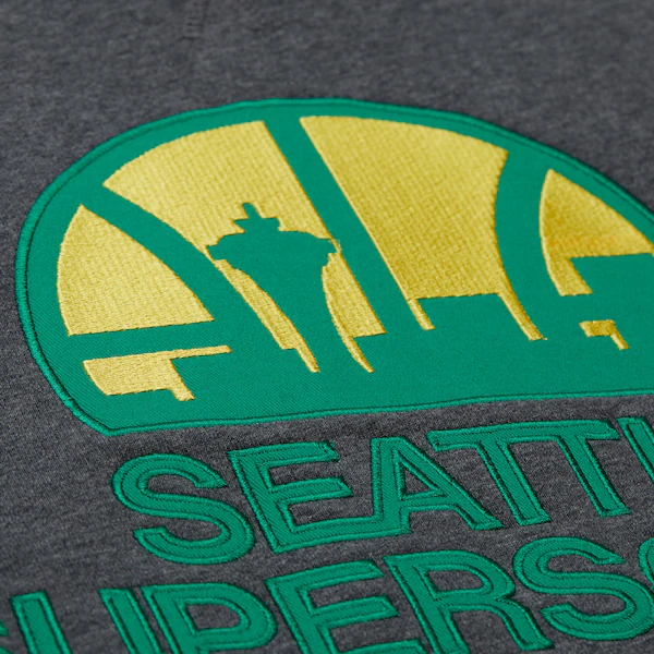 Seattle SuperSonics Charcoal Legacy Vintage Fleece Hoodie