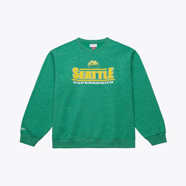 Seattle SuperSonics Green Hardwood Classics Throwback Fleece Sweatshirt