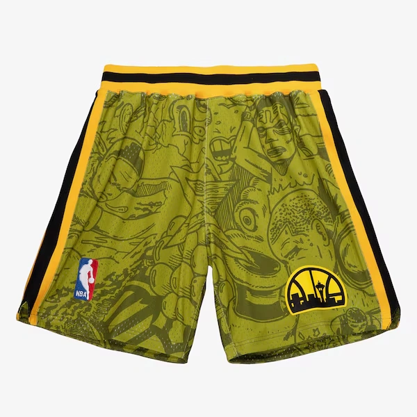 Seattle SuperSonics Green M&N x Hebru Brantley Shorts
