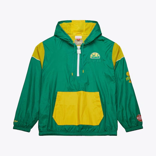 Seattle SuperSonics Green Hardwood Classics Team OG 3.0 Anorak Quarter-Zip Jacket