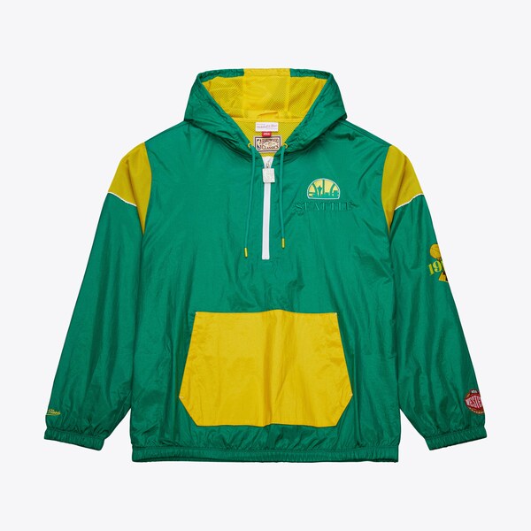 Seattle SuperSonics Green Hardwood Classics Team OG 3.0 Anorak Quarter-Zip Jacket