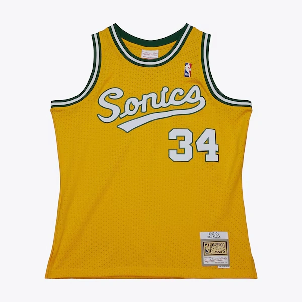 Ray Allen Seattle SuperSonics 2003-04 Gold Swingman Jersey