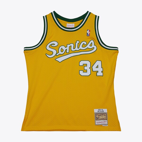 Ray Allen Seattle SuperSonics 2003-04 Gold Swingman Jersey
