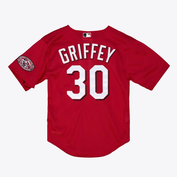 Youth Ken Griffey Jr. Red Cincinnati Reds 2000 Cooperstown Collection Mesh Batting Practice Jersey 3 Youth Ken Griffey Jr. Red Cincinnati Reds 2000 Cooperstown Collection Mesh Batting Practice Jersey