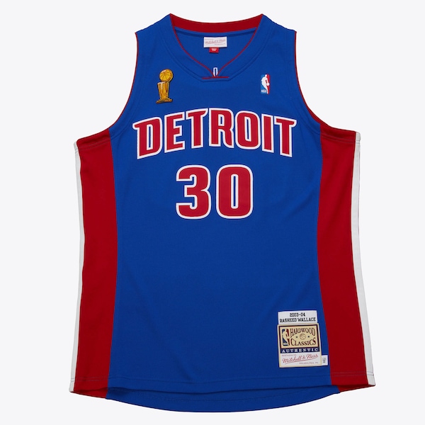 Rasheed Wallace Detroit Pistons Blue 2005 NBA Finals Authentic Jersey