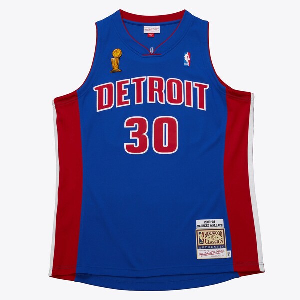 Rasheed Wallace Detroit Pistons Blue 2005 NBA Finals Authentic Jersey