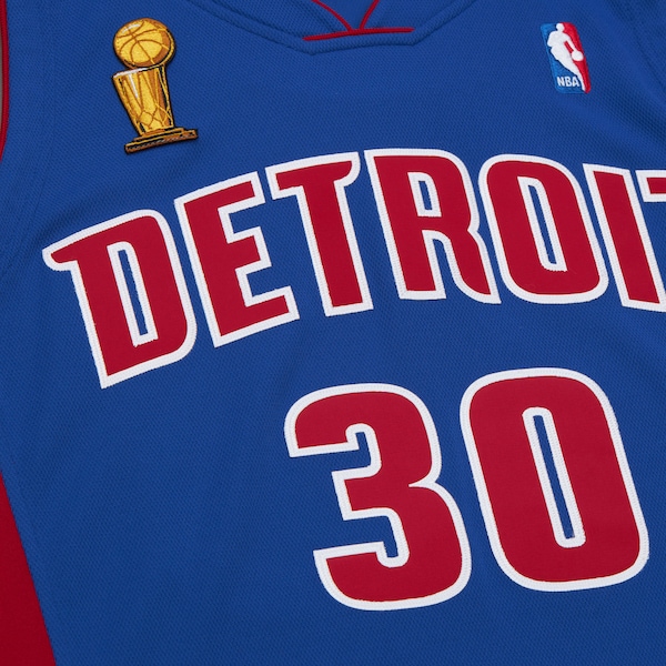 Rasheed Wallace Detroit Pistons Blue 2005 NBA Finals Authentic Jersey 4 Rasheed Wallace Detroit Pistons Blue 2005 NBA Finals Authentic Jersey