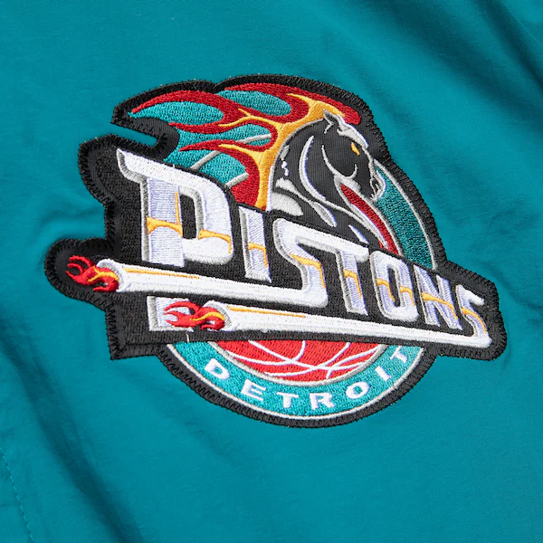 Detroit Pistons 1997-98 Teal Authentic Full-Snap Warmup Jacket