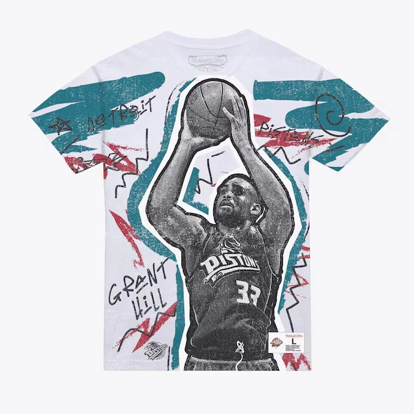Grant Hill Detroit Pistons White AS2K Showstopper Player T-Shirt