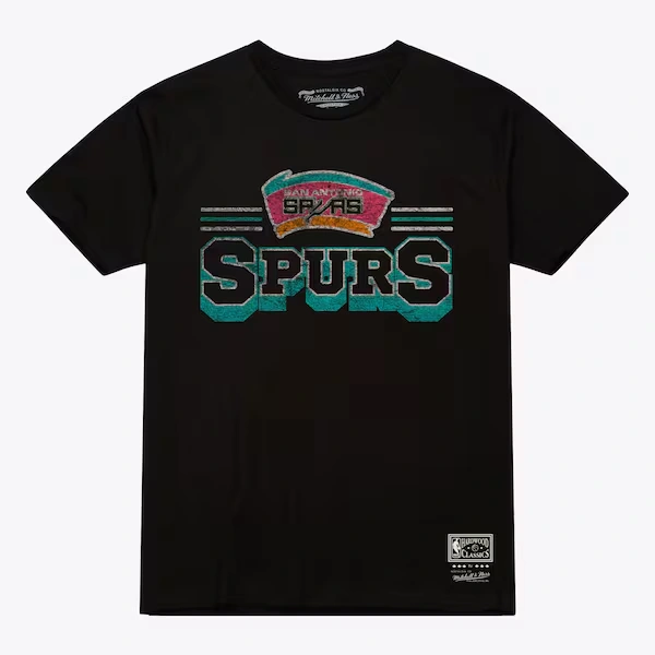 San Antonio Spurs Black Fan Banner T-Shirt