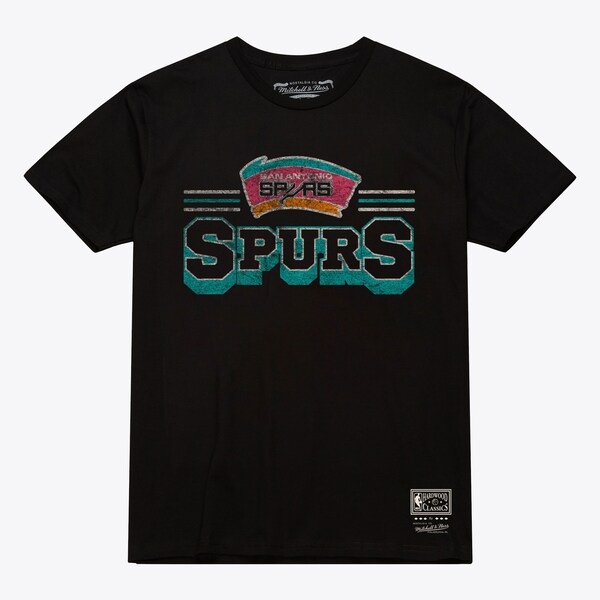 San Antonio Spurs Black Fan Banner T-Shirt
