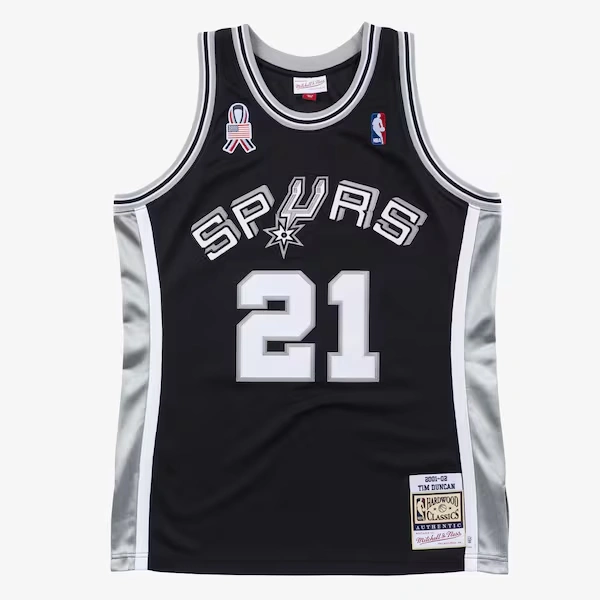Tim Duncan San Antonio Spurs 2001-02 Black Authentic Jersey