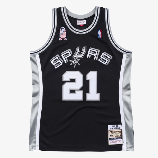 Tim Duncan San Antonio Spurs 2001-02 Black Authentic Jersey