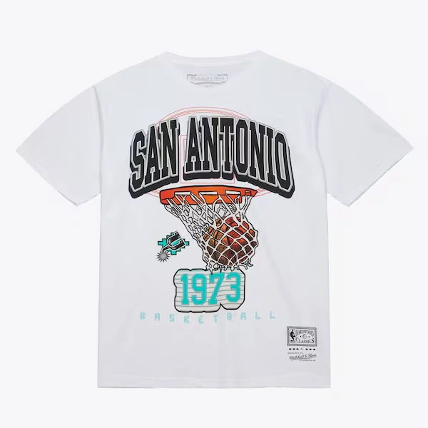 San Antonio Spurs White Sswagger Graphic T-Shirt