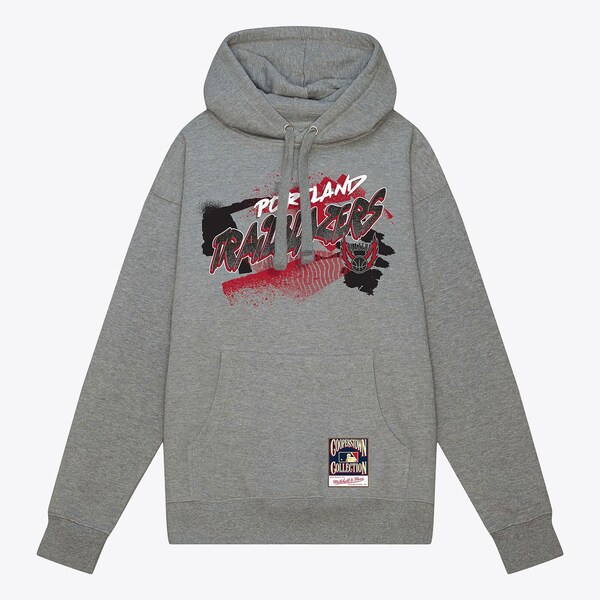 Portland Trail Blazers Gray Hardwood Classics Graffiti Pullover Hoodie