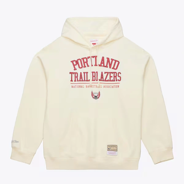 Portland Trail Blazers Cream Walk-Off Fleece Hoodie