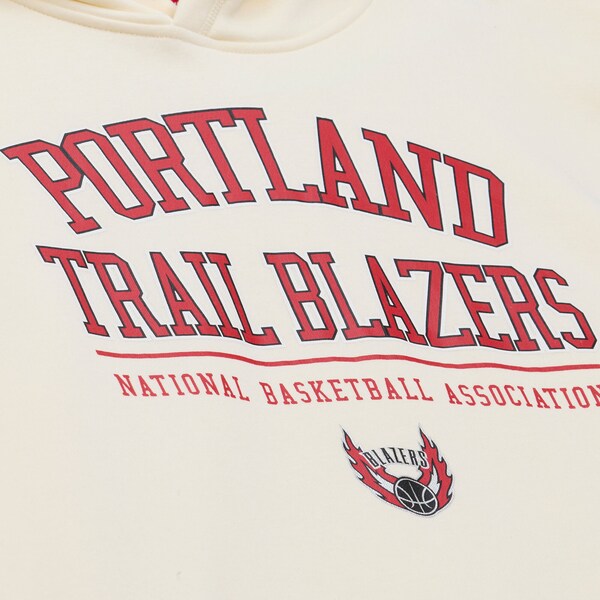 Portland Trail Blazers Cream Walk-Off Fleece Hoodie