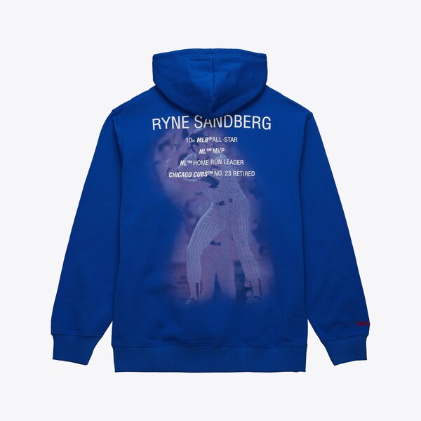 Ryne Sandberg Chicago Cubs Royal Vintage Career Player Pullover Hoodie 3 Ryne Sandberg Chicago Cubs Royal Vintage Career Player Pullover Hoodie